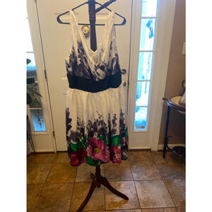 NWOT SUZIE CHIN FLORAL SILK DRESS SIZE 18W